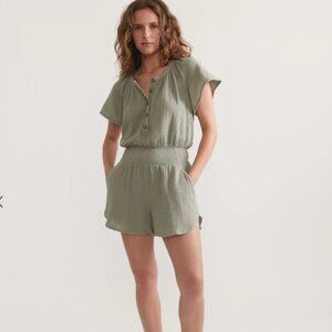 NWT Marine Layer Bella Double Cloth Romper Size Large